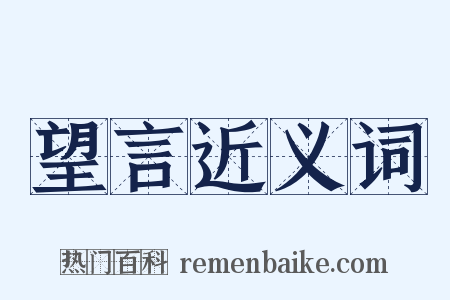 望言近义词是什么意思的图片